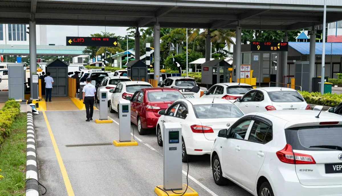 VEP RFID checkpoint at Malaysia border crossing